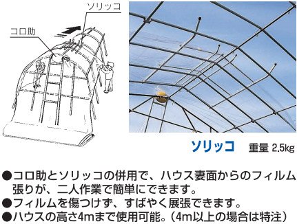 Amazon.co.jp: ハラックス コロ助セット ハウス屋根のフィルム展張機